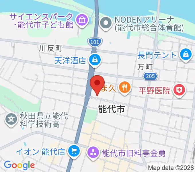 ササキ楽器の地図