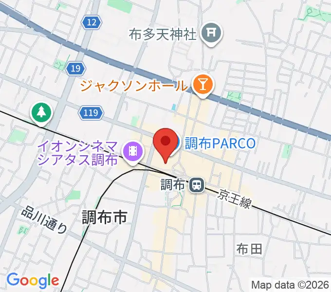 山野楽器 調布パルコ店の地図