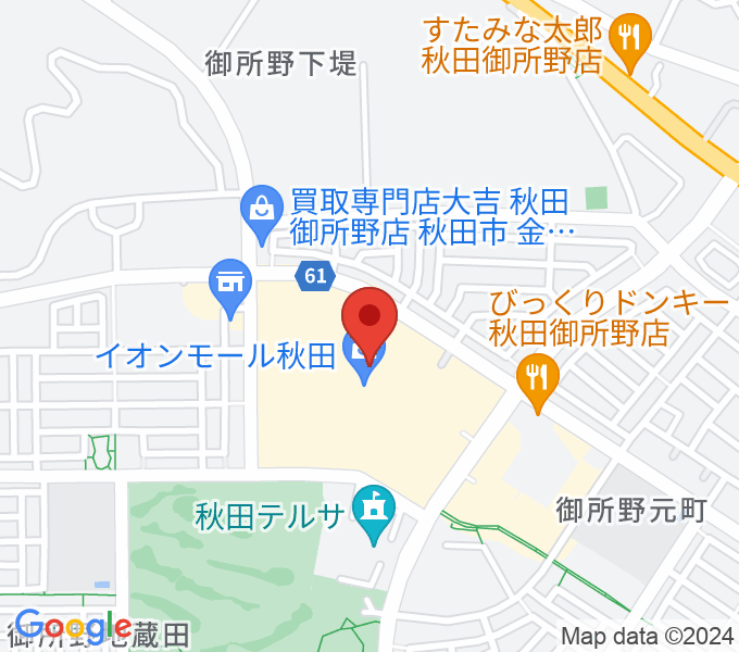 島村楽器 イオンモール秋田店の場所