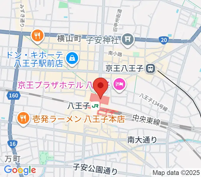 山野楽器 セレオ八王子店の地図
