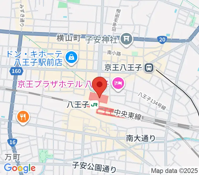 山野楽器 セレオ八王子店の地図
