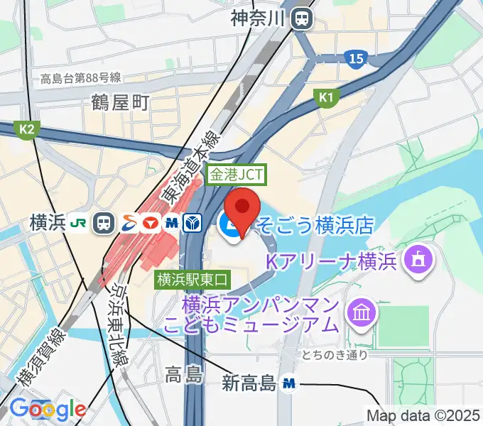 山野楽器 そごう横浜店の地図