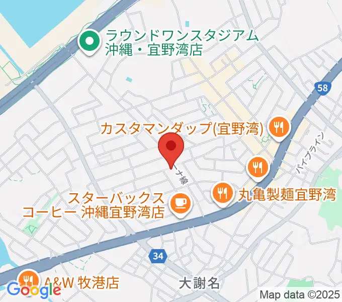 ピアノ教室にじいろミュージックスクールの地図