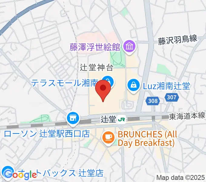 山野楽器 辻堂店の地図