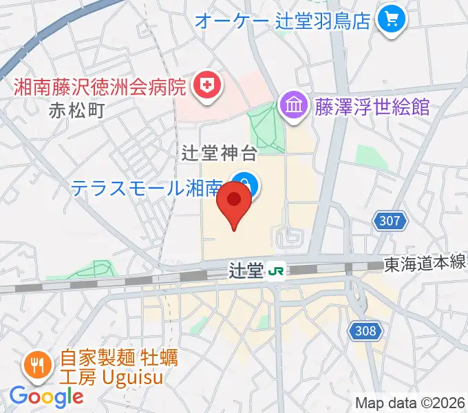 山野楽器 辻堂店の地図