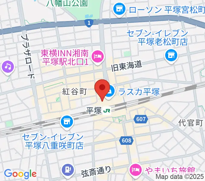 山野楽器ラスカ平塚店の地図