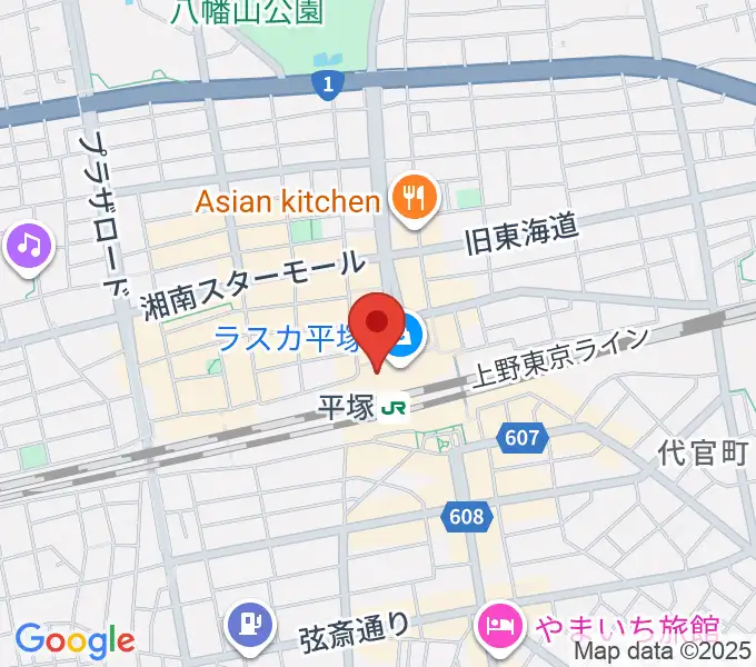 山野楽器ラスカ平塚店の地図