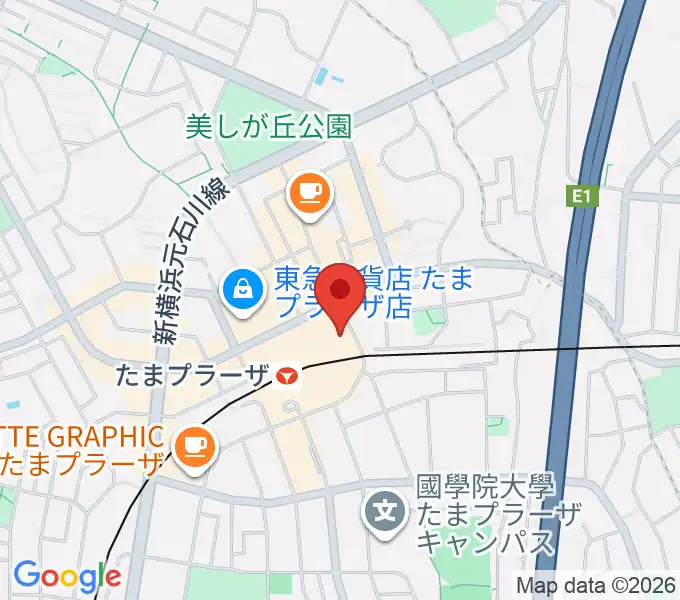 山野楽器 たまプラーザ テラス店の地図