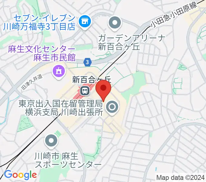 山野楽器 新百合ヶ丘エルミロード店の地図