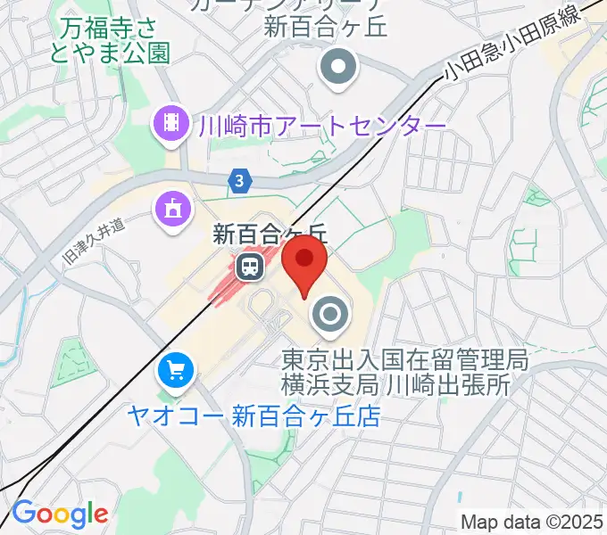 山野楽器 新百合ヶ丘エルミロード店の地図