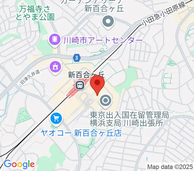 山野楽器 新百合ヶ丘エルミロード店の地図