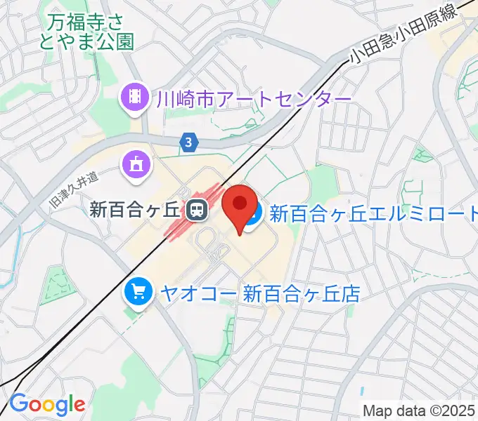 山野楽器 新百合ヶ丘エルミロード店の地図