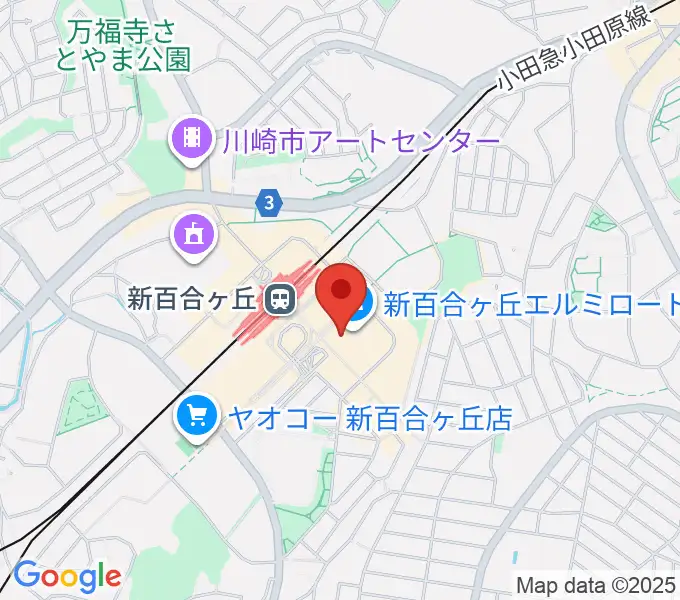 山野楽器 新百合ヶ丘エルミロード店の地図