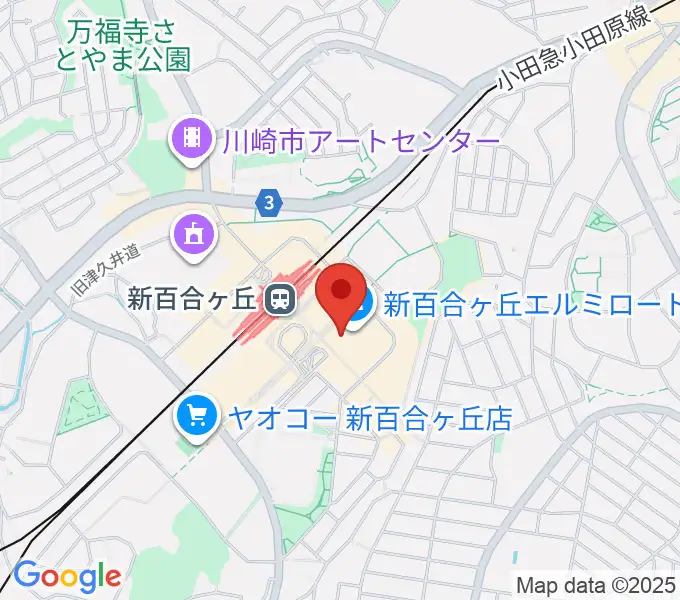 山野楽器 新百合ヶ丘エルミロード店の地図