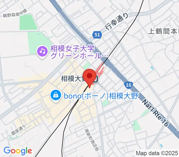 山野楽器 相模大野ステーションスクエア店の地図