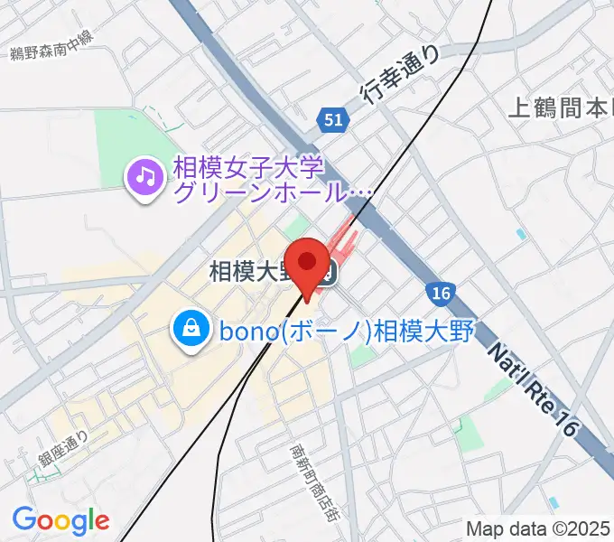 山野楽器 相模大野ステーションスクエア店の地図