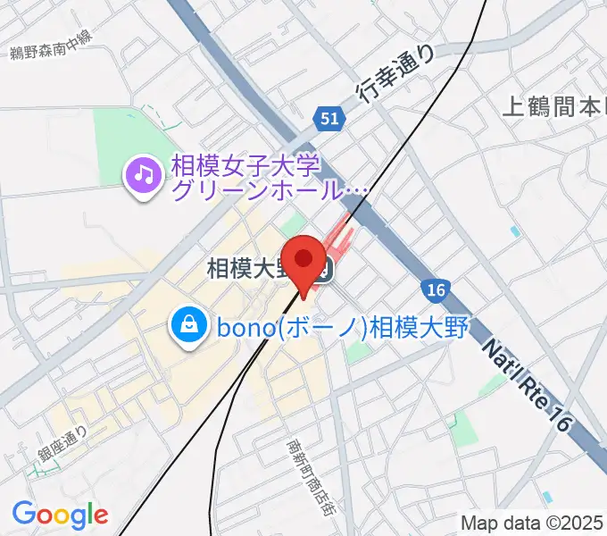 山野楽器 相模大野ステーションスクエア店の地図