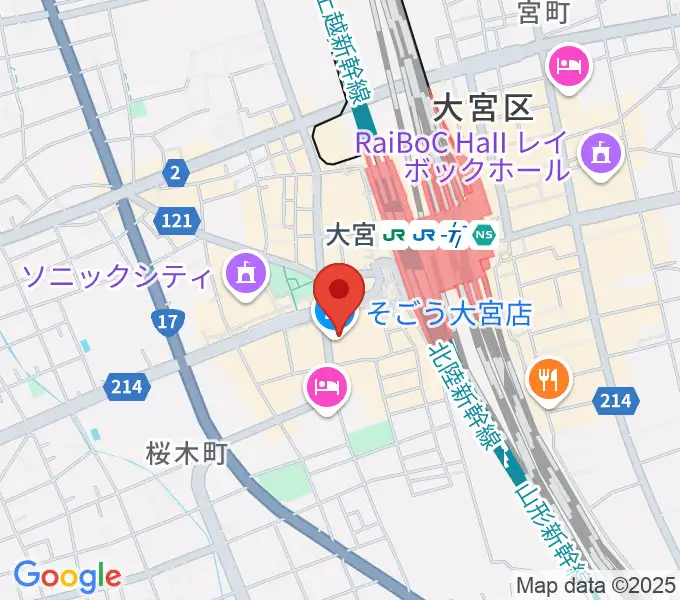 山野楽器 そごう大宮店の地図