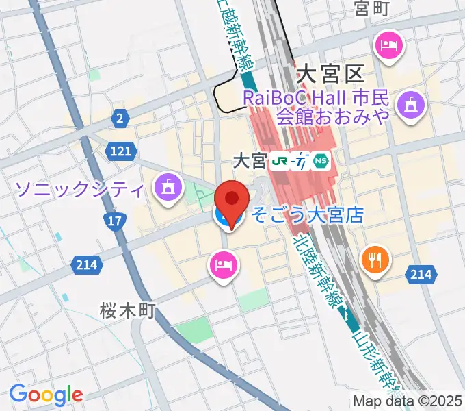 山野楽器 そごう大宮店の地図