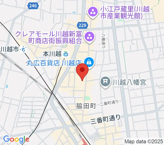 山野楽器 丸広川越店の地図