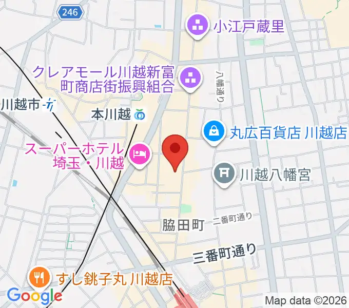 山野楽器 丸広川越店の地図