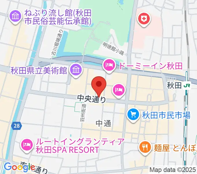 カワイ秋田ショップの地図