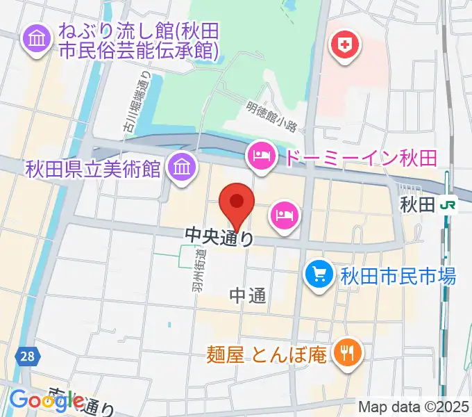 カワイ秋田ショップの地図