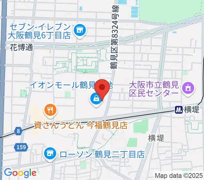 山野楽器 イオンモール鶴見緑地店の地図