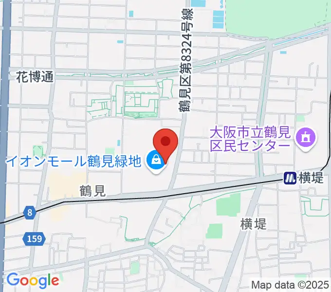 山野楽器 イオンモール鶴見緑地店の地図