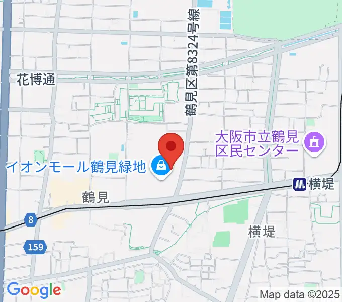 山野楽器 イオンモール鶴見緑地店の地図