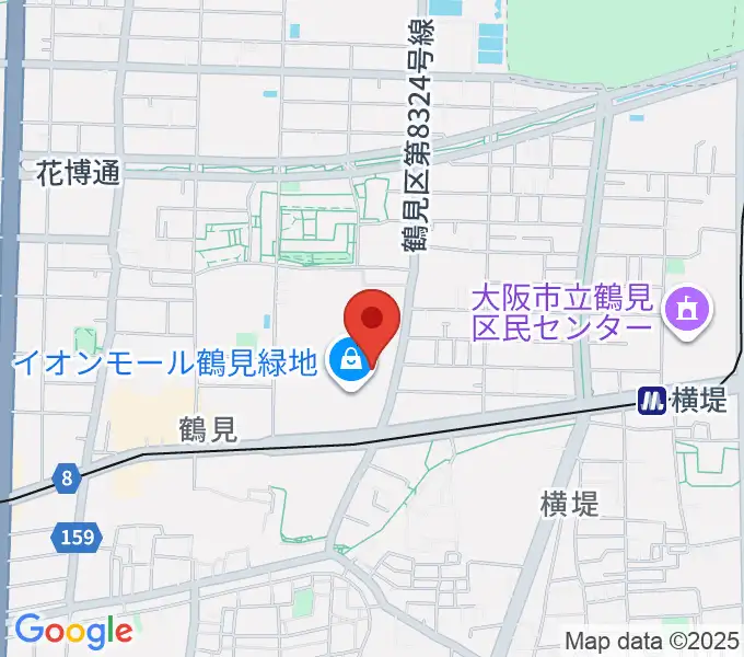 山野楽器 イオンモール鶴見緑地店の地図