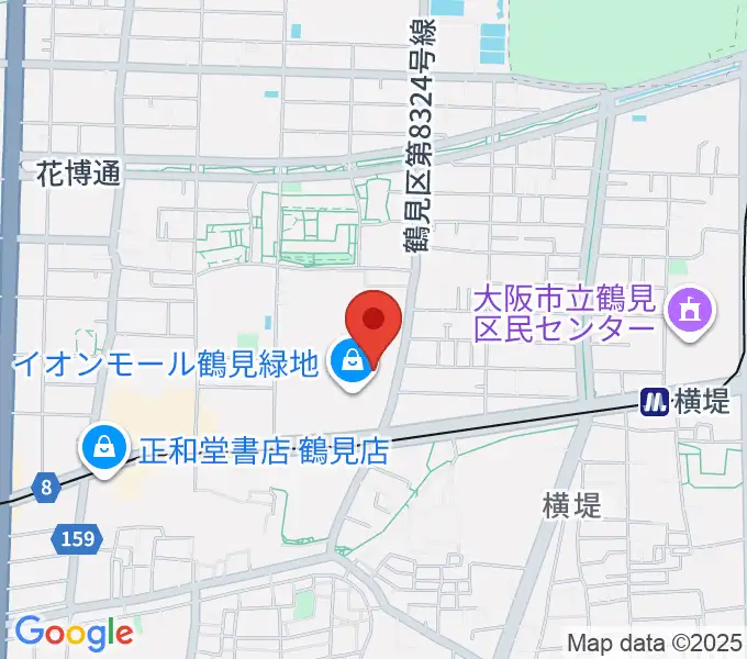 山野楽器 イオンモール鶴見緑地店の地図