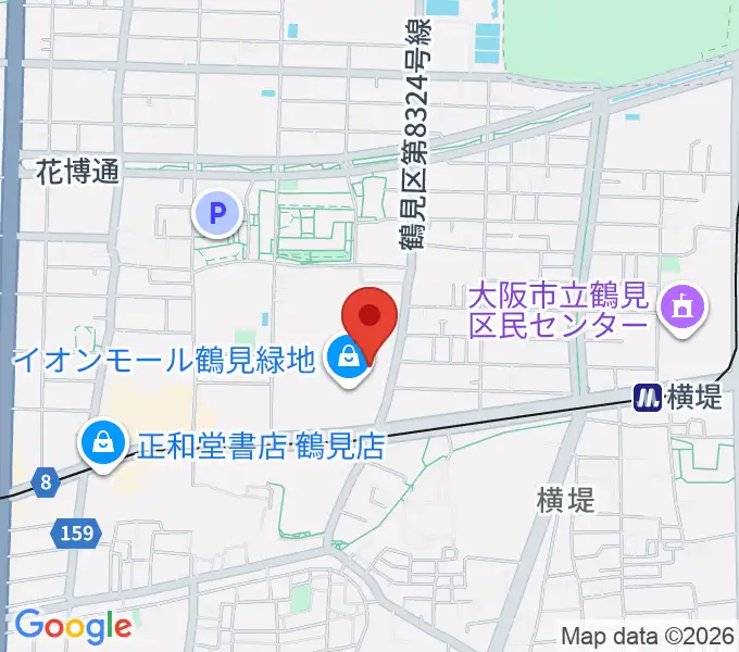 山野楽器 イオンモール鶴見緑地店の地図