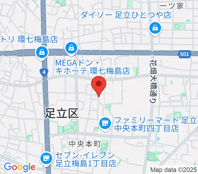 わたなべ音楽堂ベルネザールの地図