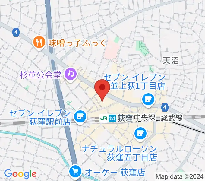 荻窪クラブドクターの地図