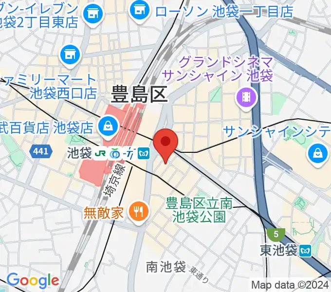 池袋EDGEの地図