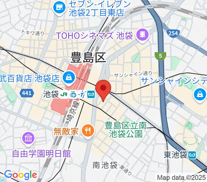 池袋EDGEの地図