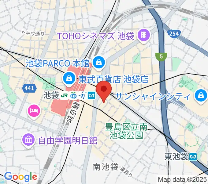 池袋EDGEの地図