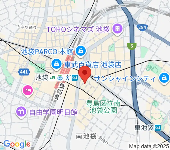池袋EDGEの地図