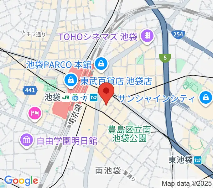 池袋EDGEの地図