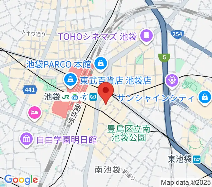 池袋EDGEの地図