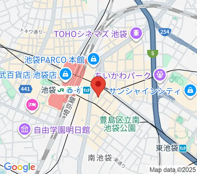 池袋EDGEの地図