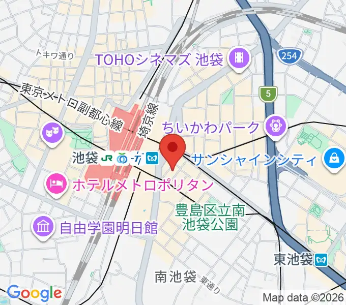 池袋EDGEの地図