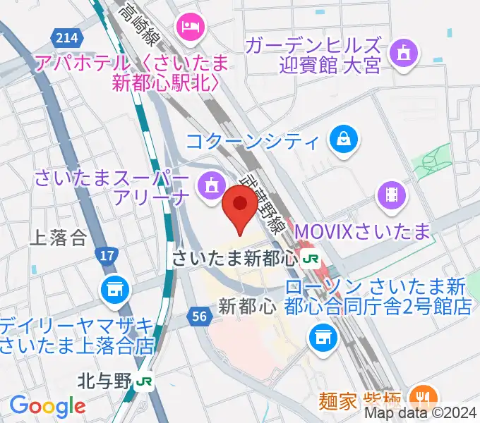 さいたまスーパーアリーナTOIROの地図