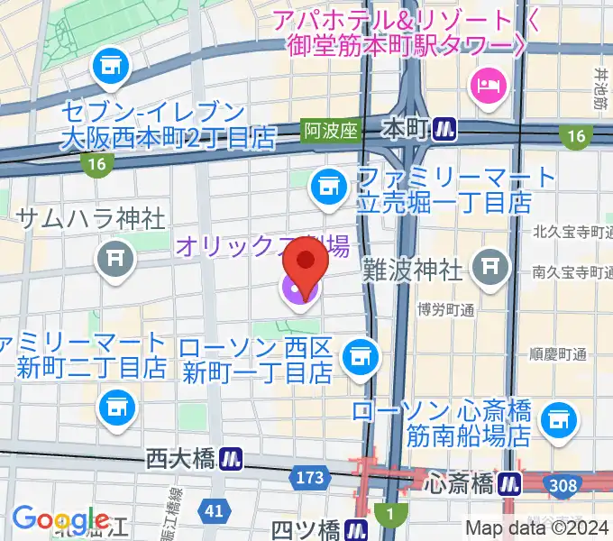 オリックス劇場の地図