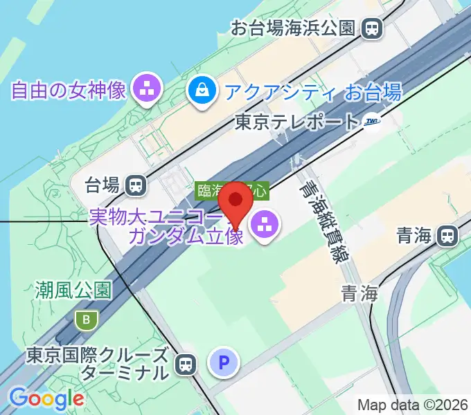 Zeppダイバーシティ東京の地図