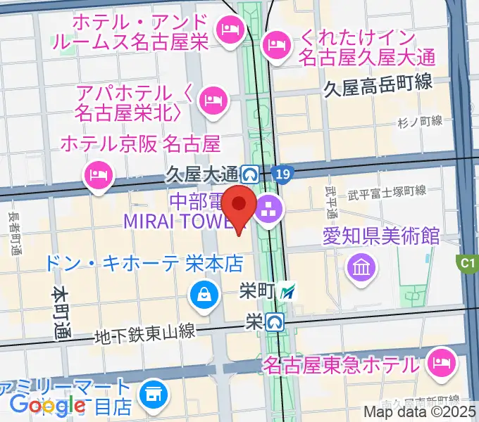 ロックス栄の地図