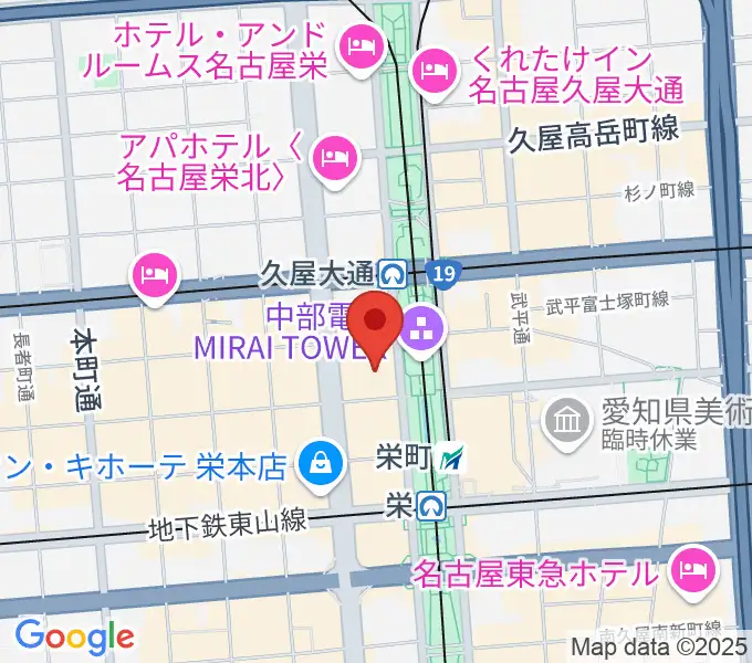 ロックス栄の地図