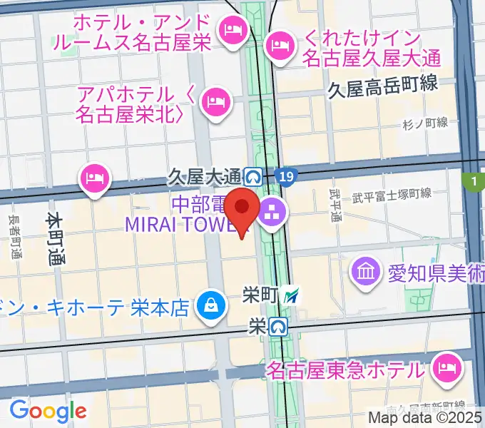 ロックス栄の地図