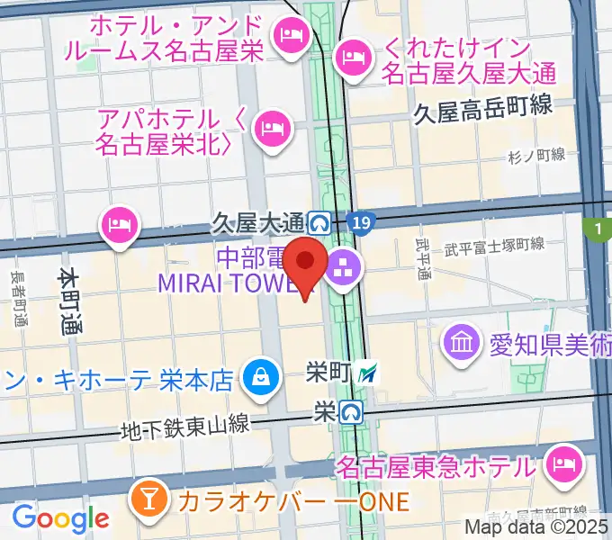 ロックス栄の地図